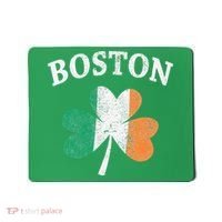 Boston Irish Flag Shamrock I St. Patrick's Day Gift Mousepad thumb 0