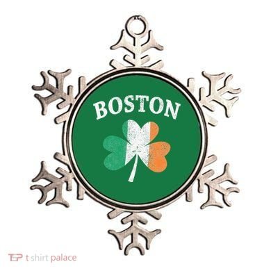 Boston Irish Flag Shamrock I St. Patrick's Day Gift Ornament