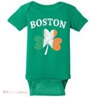Boston Irish Flag Shamrock I St. Patrick's Day Gift Baby Bodysuit thumb 0