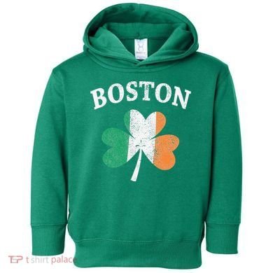 Boston Irish Flag Shamrock I St. Patrick's Day Gift Toddler Hoodie