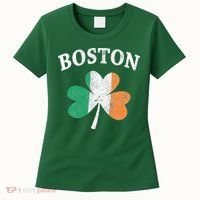 Boston Irish Flag Shamrock I St. Patrick's Day Gift Women's T-Shirt thumb 0