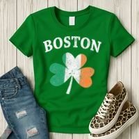 Boston Irish Flag Shamrock I St. Patrick's Day Gift Women's T-Shirt thumb 3