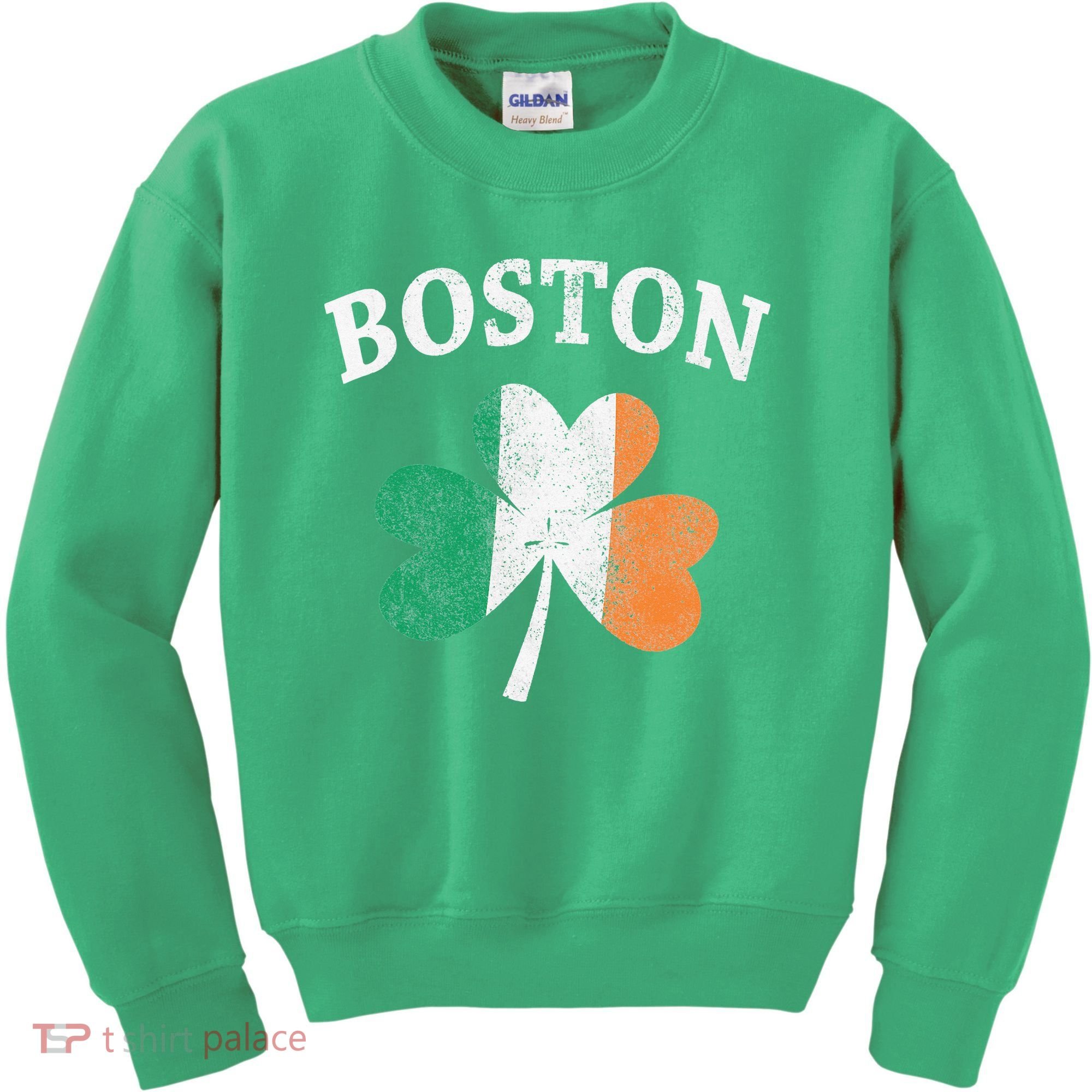 Boston Irish Flag Shamrock I St. Patrick's Day Gift Kids Sweatshirt