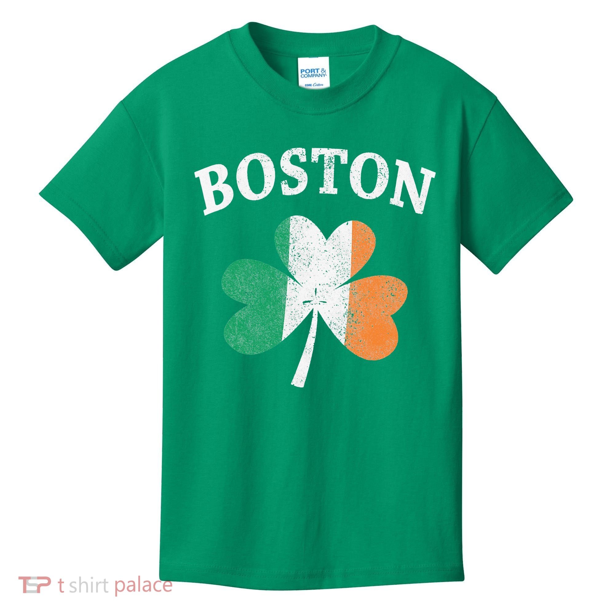 Boston Irish Flag Shamrock I St. Patrick's Day Gift Kids T-Shirt