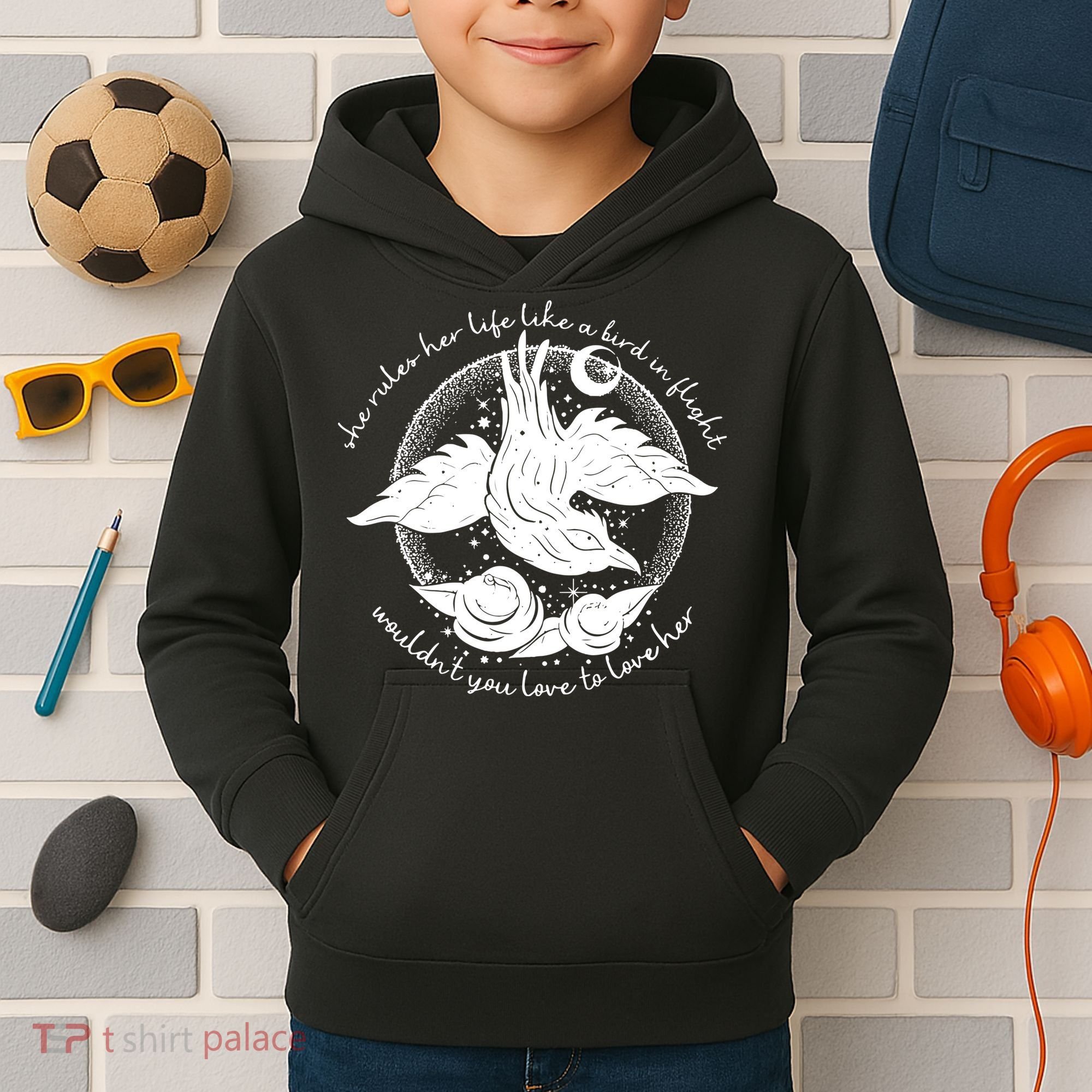 Bird In Flight Rhiannon Kids Hoodie
