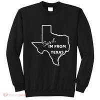 Bitch Im From Texas Funny State Outline Bbq Party Work Sweatshirt thumb 0