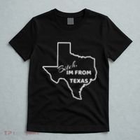 Bitch Im From Texas Funny State Outline Bbq Party Work T-Shirt thumb 5