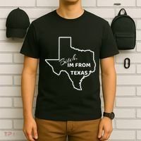 Bitch Im From Texas Funny State Outline Bbq Party Work T-Shirt thumb 6