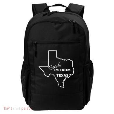 Bitch Im From Texas Funny State Outline Bbq Party Work Backpack