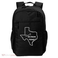 Bitch Im From Texas Funny State Outline Bbq Party Work Backpack thumb 0