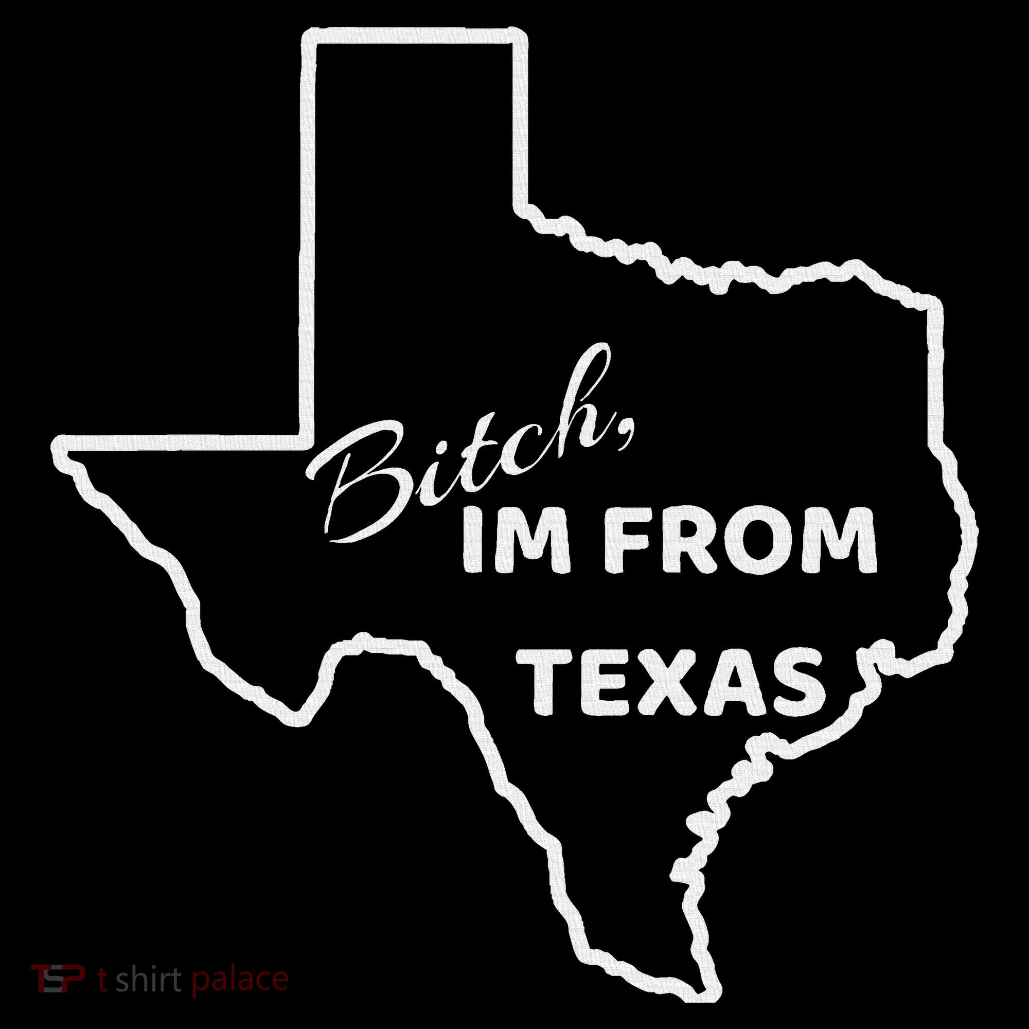 Bitch Im From Texas Funny State Outline Bbq Party Work Coaster
