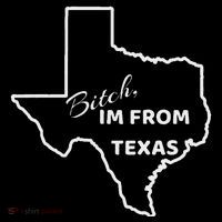 Bitch Im From Texas Funny State Outline Bbq Party Work Women's Hoodie thumb 2