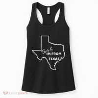 Bitch Im From Texas Funny State Outline Bbq Party Work Women's Tank Top thumb 0