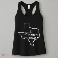 Bitch Im From Texas Funny State Outline Bbq Party Work Women's Tank Top thumb 3