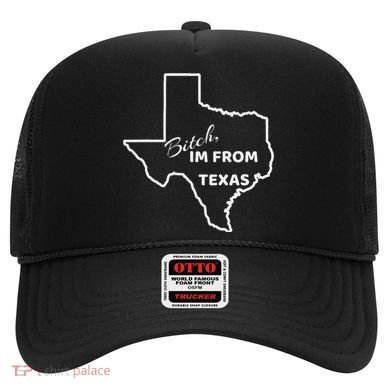 Bitch Im From Texas Funny State Outline Bbq Party Work Hat