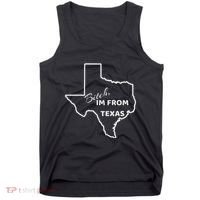 Bitch Im From Texas Funny State Outline Bbq Party Work Tank Top thumb 0