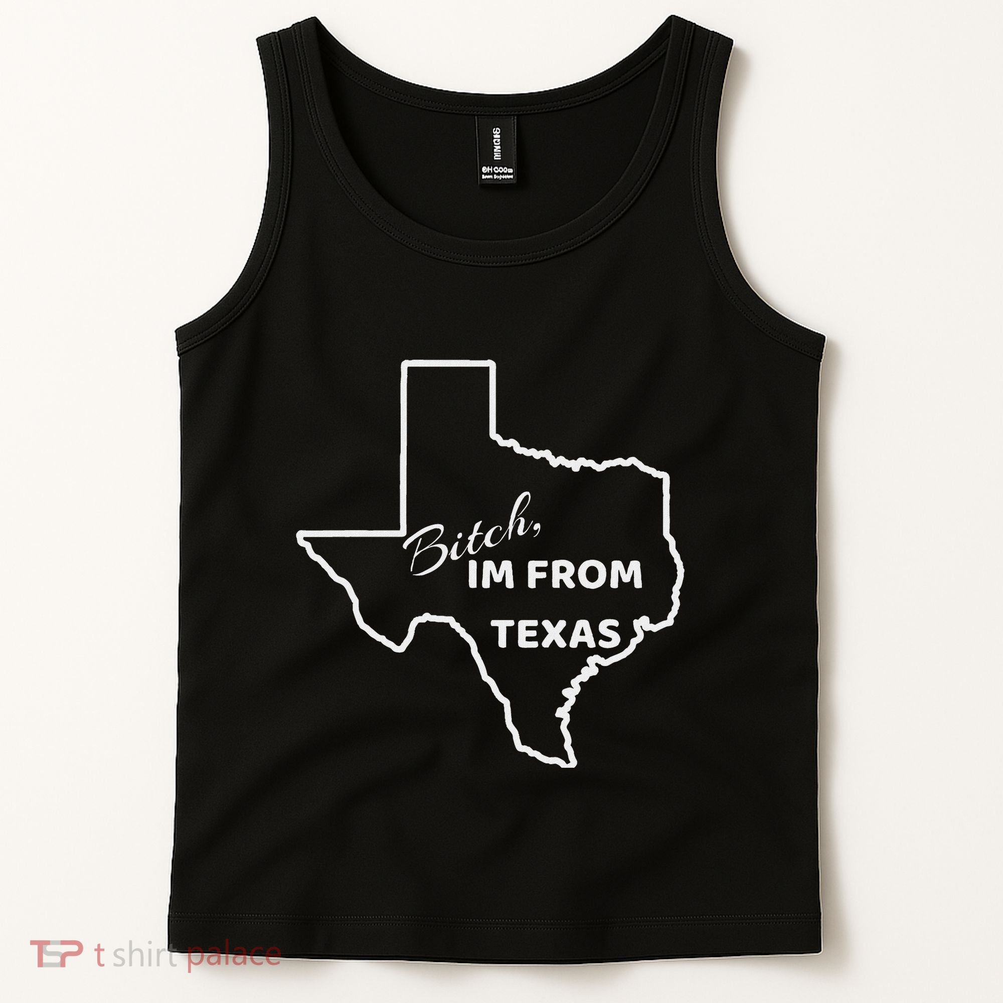 Bitch Im From Texas Funny State Outline Bbq Party Work Tank Top