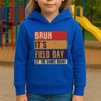 Bruh It’S Field Day Let The Games Begin Kids Hoodie thumb 3