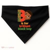 B Is For Brilliant Black Boy Celebrating Black History USA-Made Doggie Bandana thumb 0