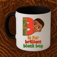 B Is For Brilliant Black Boy Celebrating Black History Coffee Mug thumb 2