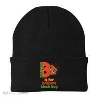 B Is For Brilliant Black Boy Celebrating Black History Beanie thumb 0