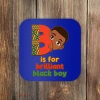 B Is For Brilliant Black Boy Celebrating Black History Coaster thumb 0