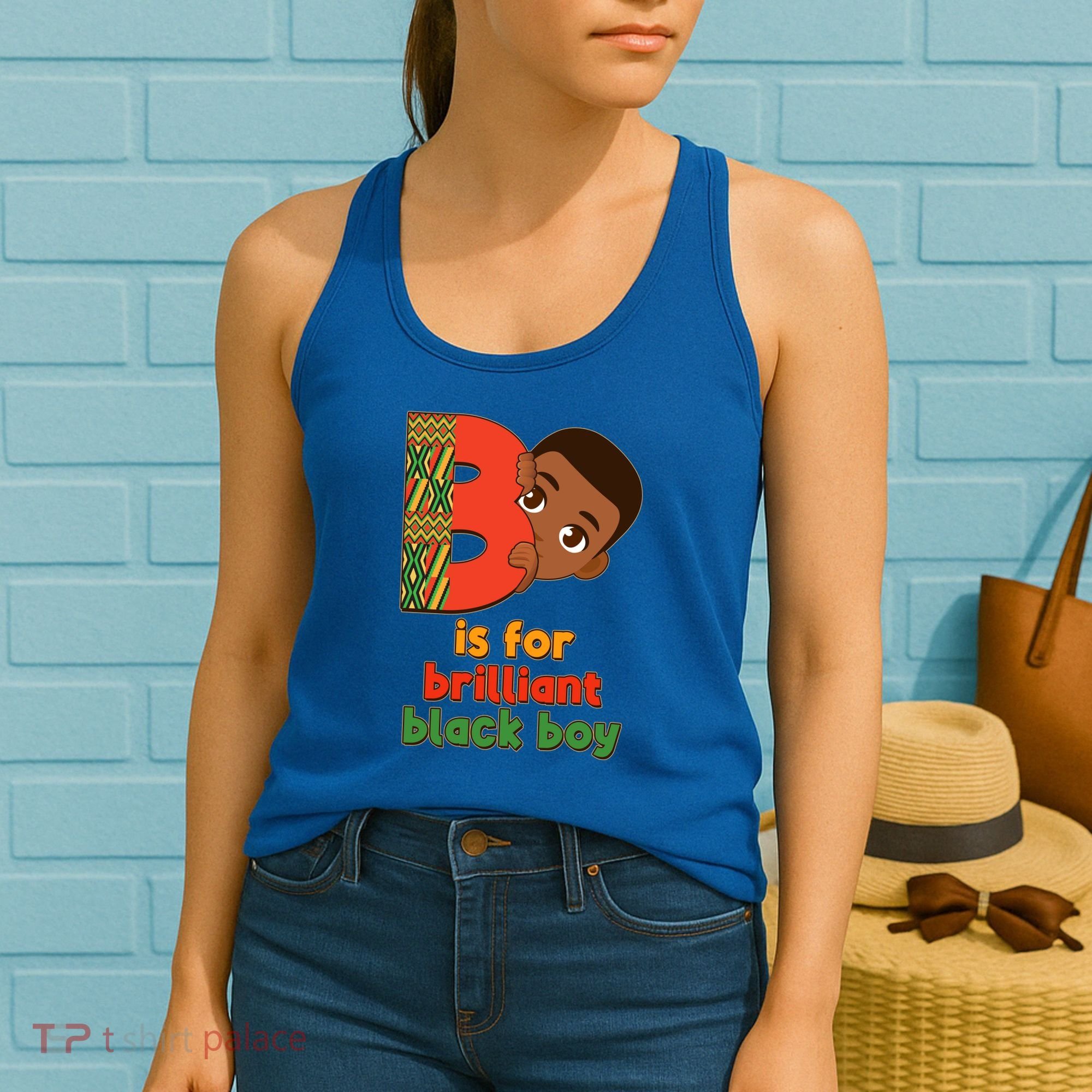 B Is For Brilliant Black Boy Celebrating Black History Women's Tank Top