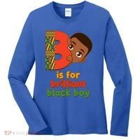 B Is For Brilliant Black Boy Celebrating Black History Women's Long Sleeve Shirt thumb 0