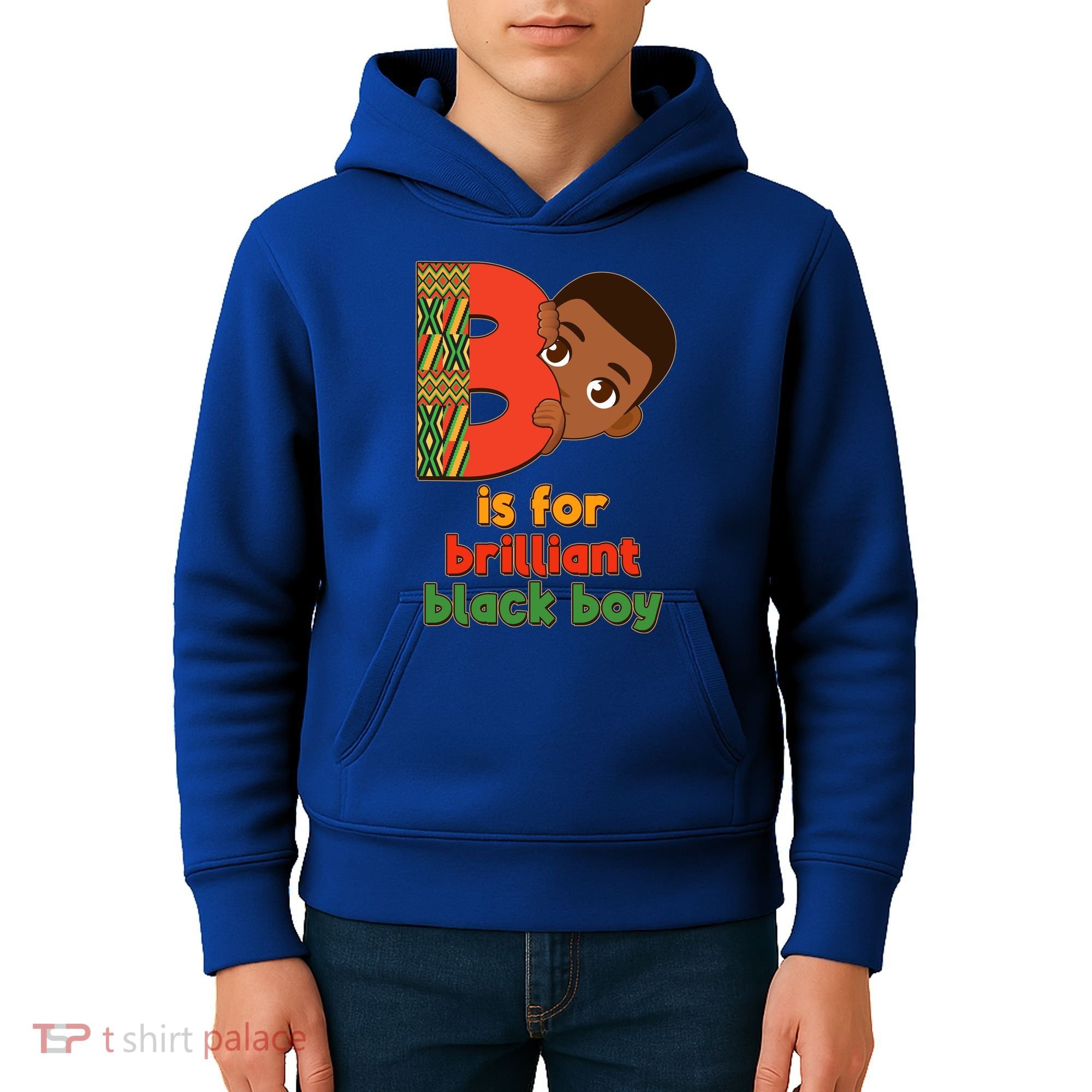 B Is For Brilliant Black Boy Celebrating Black History Kids Hoodie