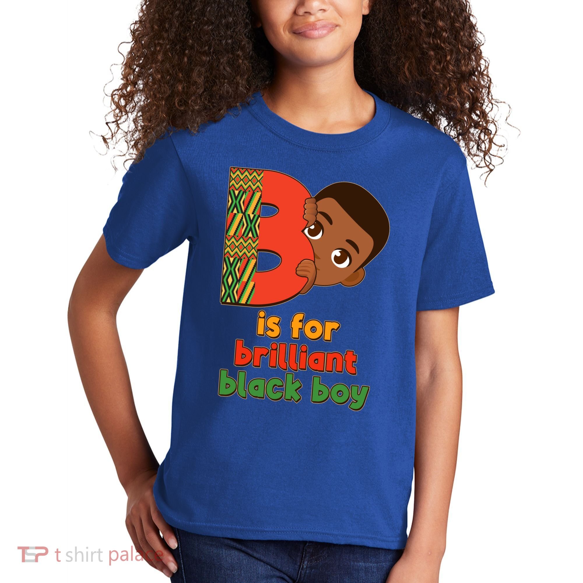 B Is For Brilliant Black Boy Celebrating Black History Kids T-Shirt