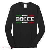 Bocce Italy Flag Pallino Petanque Italian Pride Boccia Team Long Sleeve Shirt thumb 0