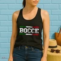 Bocce Italy Flag Pallino Petanque Italian Pride Boccia Team Women's Tank Top thumb 2