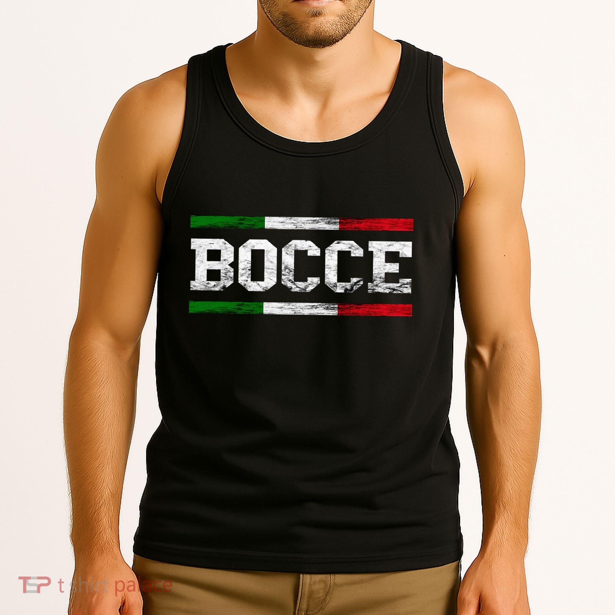 Bocce Italy Flag Pallino Petanque Italian Pride Boccia Team Tank Top