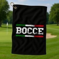 Bocce Italy Flag Pallino Petanque Italian Pride Boccia Team Golf Towel thumb 1