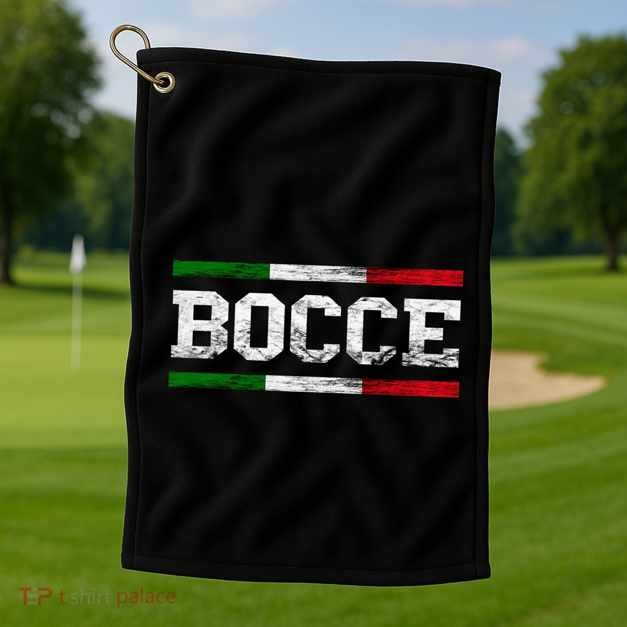 Bocce Italy Flag Pallino Petanque Italian Pride Boccia Team Golf Towel