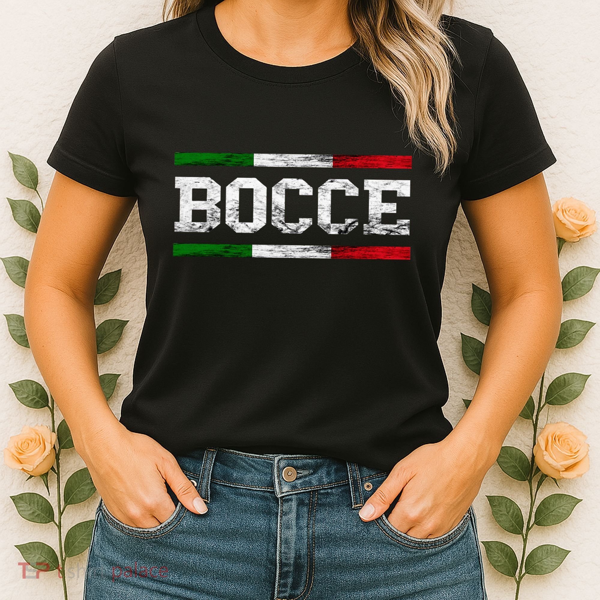 Bocce Italy Flag Pallino Petanque Italian Pride Boccia Team Women's T-Shirt