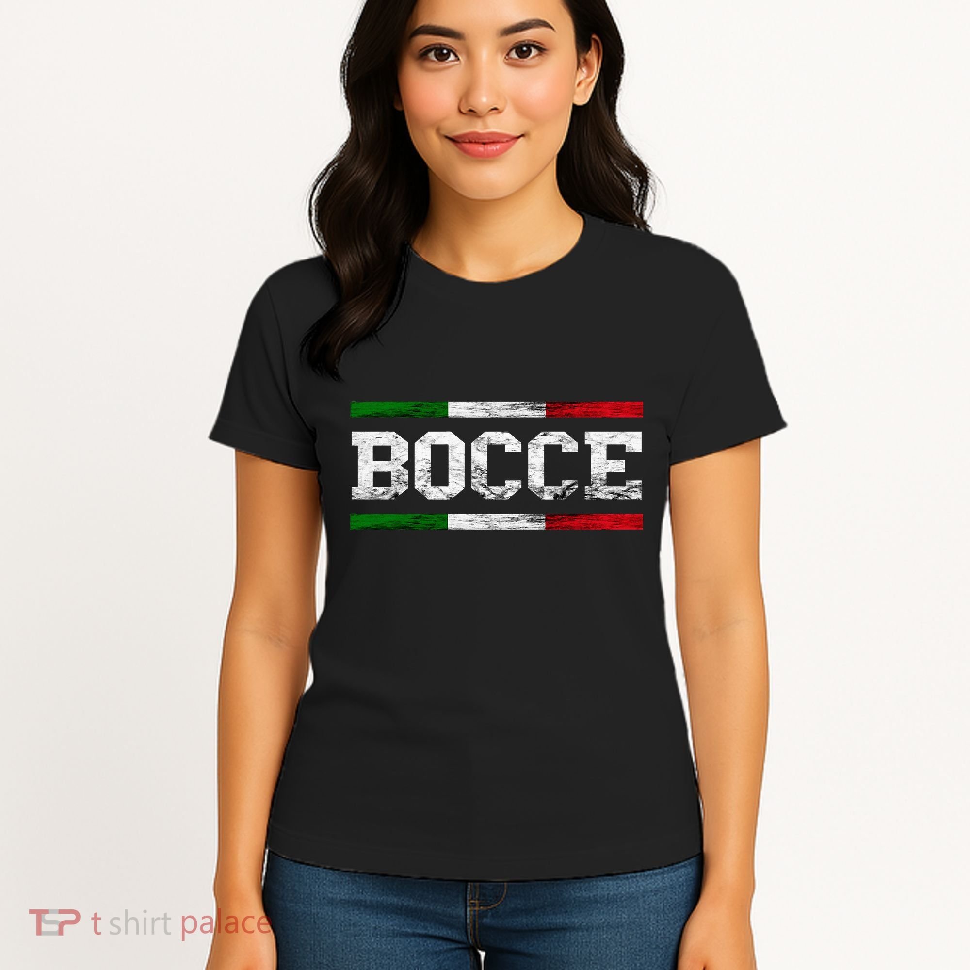 Bocce Italy Flag Pallino Petanque Italian Pride Boccia Team Women's T-Shirt