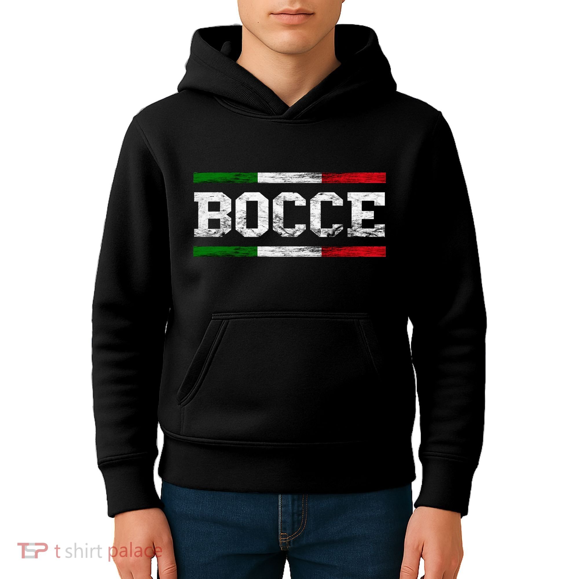 Bocce Italy Flag Pallino Petanque Italian Pride Boccia Team Kids Hoodie