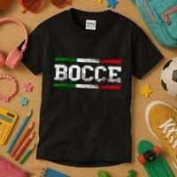 Bocce Italy Flag Pallino Petanque Italian Pride Boccia Team Kids T-Shirt thumb 3