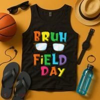 Bruh Its Field Day Teacher Happy Field Day Tank Top thumb 4