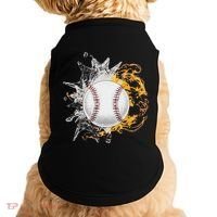 Baseball Ice Flame Fire Cool Sports Pitcher Catcher Gift Doggie Tank thumb 0