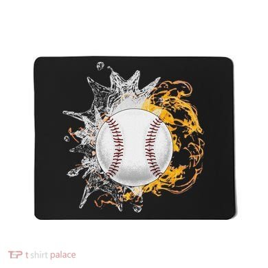 Baseball Ice Flame Fire Cool Sports Pitcher Catcher Gift Mousepad