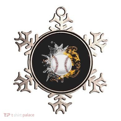 Baseball Ice Flame Fire Cool Sports Pitcher Catcher Gift Ornament