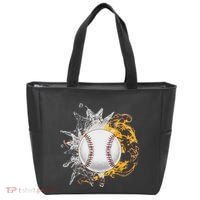 Baseball Ice Flame Fire Cool Sports Pitcher Catcher Gift Tote Bag thumb 0