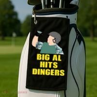 Big Al Hits Dingers Golf Towel thumb 2