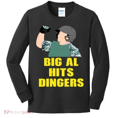 Big Al Hits Dingers Kids Long Sleeve Shirt