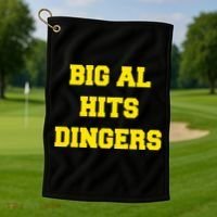Big Al Hits Dingers Baseball Golf Towel thumb 1