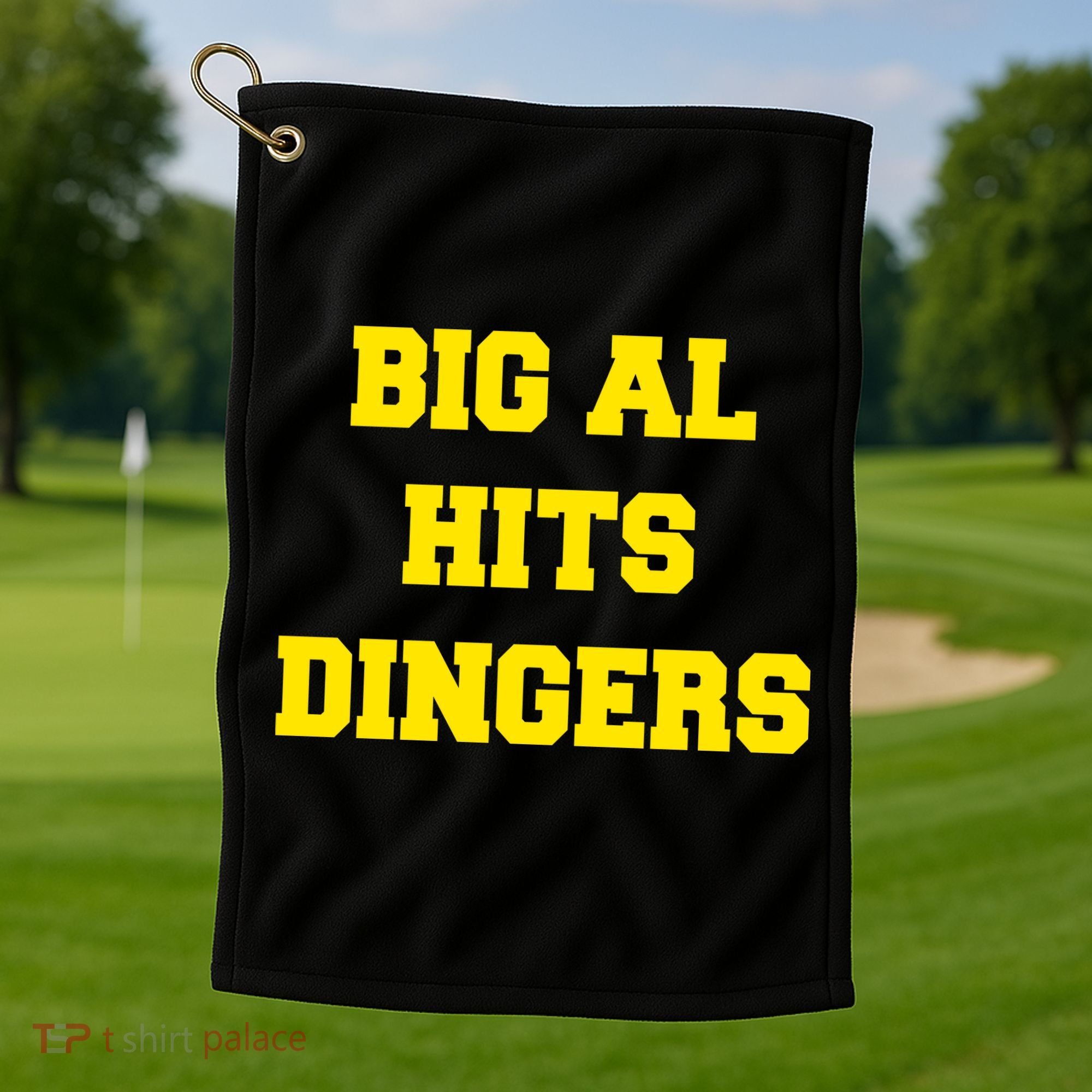 Big Al Hits Dingers Baseball Golf Towel
