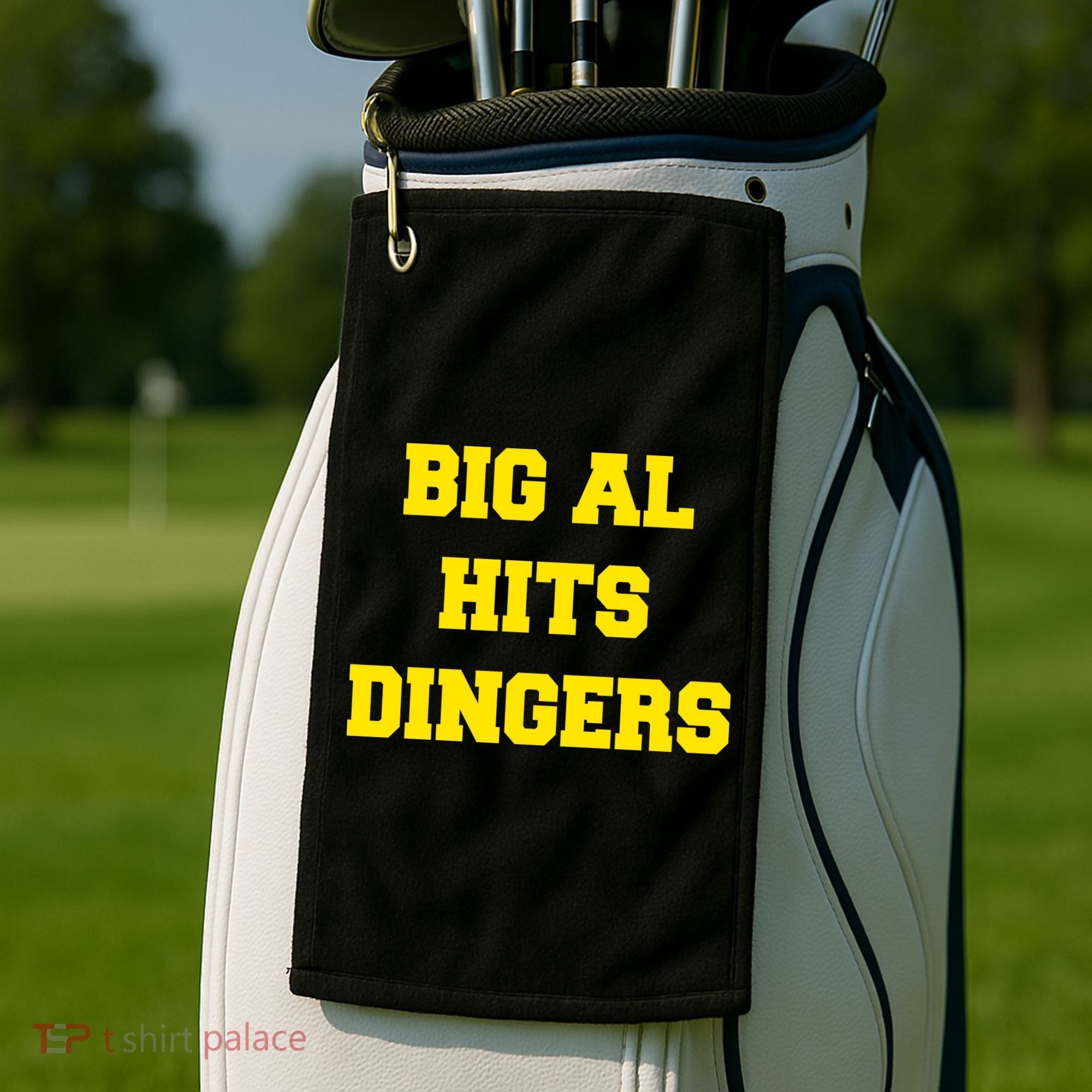Big Al Hits Dingers Baseball Golf Towel