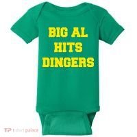 Big Al Hits Dingers Baseball Baby Bodysuit thumb 0